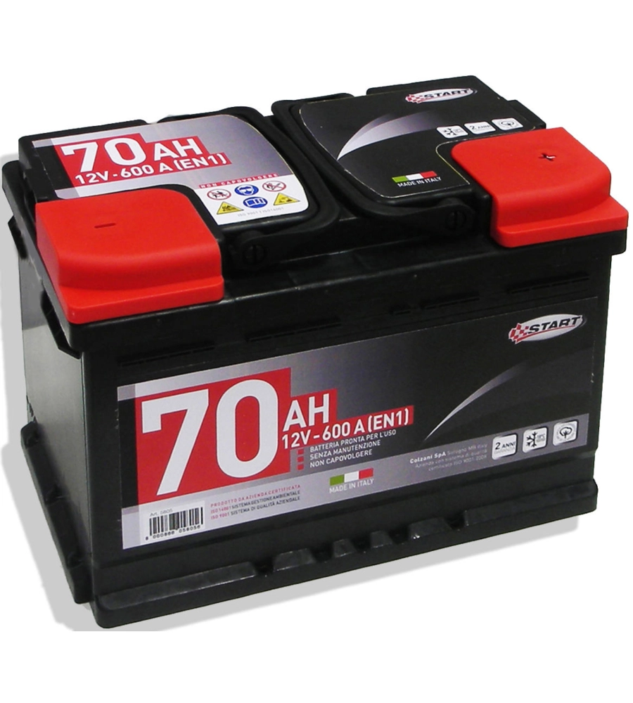 Batteria auto 70ah 12v 600a  polo positivo destro cassetta l3b